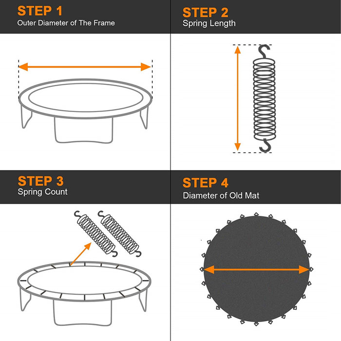 ExacMe Jumping Mat Replacement for 8 10 12 13 14 15 16ft T-series Trampoline, 6180-T-JM