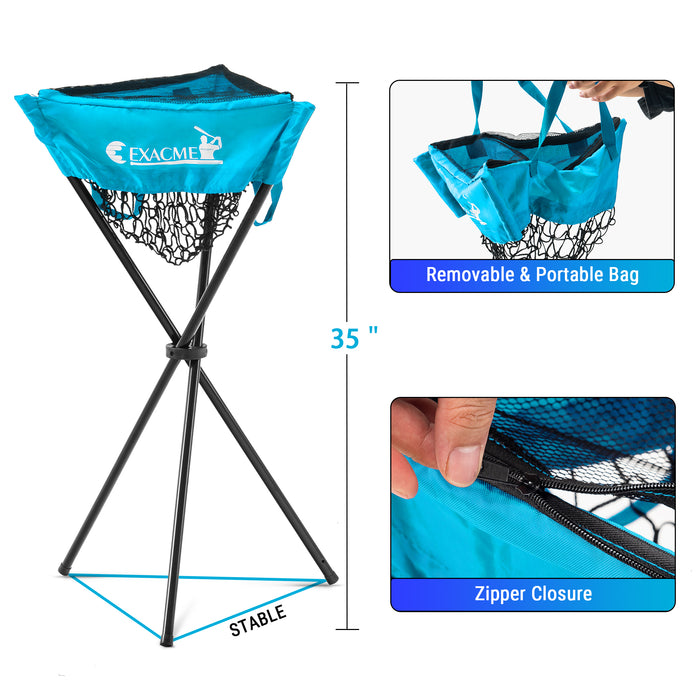 ExacMe 8'×8' 6pc Baseball & Softball Practice Net, Hitting Pitching Net with Strike Zone, Tee, Caddy and Carry Bag, BS096