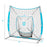 ExacMe 7'×7' 6pc Baseball Softball Hitting Pitching Net with Strike Zone, Tee, Caddy and Carry Bag, Baseball Batting Backstop Practice Net, BS084