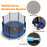 ExacMe Outdoor Trampoline 15 14 13 8 Foot with Rectangular Basketball Hoop Outer Enclosure and Ladder, T8-T16+BH07
