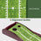 ExacMe Golf Putting Green with Ball Return, 9.8‘ or 11.5’ Crystal Velvet Mat, Wood Base, Indoor Outdoor, GF209/GF211