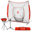 ExacMe 7'×7' 6pc Baseball Softball Hitting Pitching Net with Strike Zone, Tee, Caddy and Carry Bag, Baseball Batting Backstop Practice Net, BS084