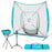 ExacMe 8'×8' 6pc Baseball & Softball Practice Net, Hitting Pitching Net with Strike Zone, Tee, Caddy and Carry Bag, BS096