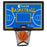 ExacMe Rectangle Basketball Hoop and Ball for Trampoline, 31.9" x 22.8", Attachment for Straight Enclosure Net Pole (Pump, Instruction Manual Included)