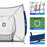 ExacMe 7'×7' 6pc Baseball Softball Hitting Pitching Net with Strike Zone, Tee, Caddy and Carry Bag, Baseball Batting Backstop Practice Net, BS084
