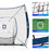 ExacMe 8'×8' 6pc Baseball & Softball Practice Net, Hitting Pitching Net with Strike Zone, Tee, Caddy and Carry Bag, BS096
