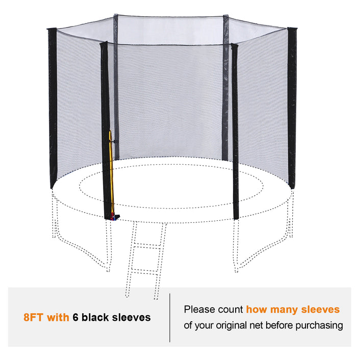 ExacMe Trampoline Replacement Outer Enclosure Net Different Size for T-series 8 10 12 13 14 15 16 Foot Frame, Poles not Included, T08EN-T16EN