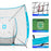 ExacMe 7'×7' 6pc Baseball Softball Hitting Pitching Net with Strike Zone, Tee, Caddy and Carry Bag, Baseball Batting Backstop Practice Net, BS084