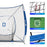 ExacMe 7'×7' 6pc Baseball Softball Hitting Pitching Net with Strike Zone, Tee, Caddy and Carry Bag, Baseball Batting Backstop Practice Net, BS084
