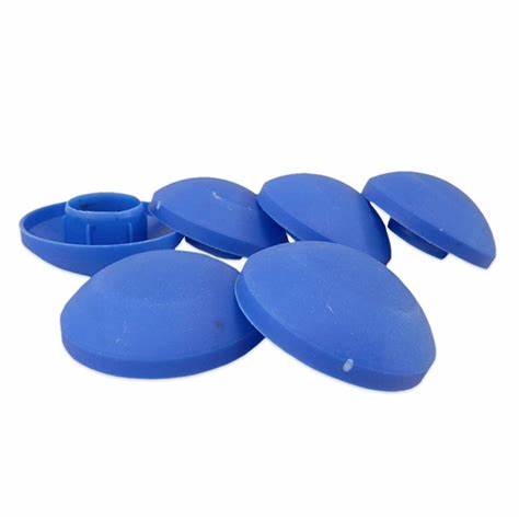 ExacMe Trampoline Universal Enclosure Pole Caps, Blue