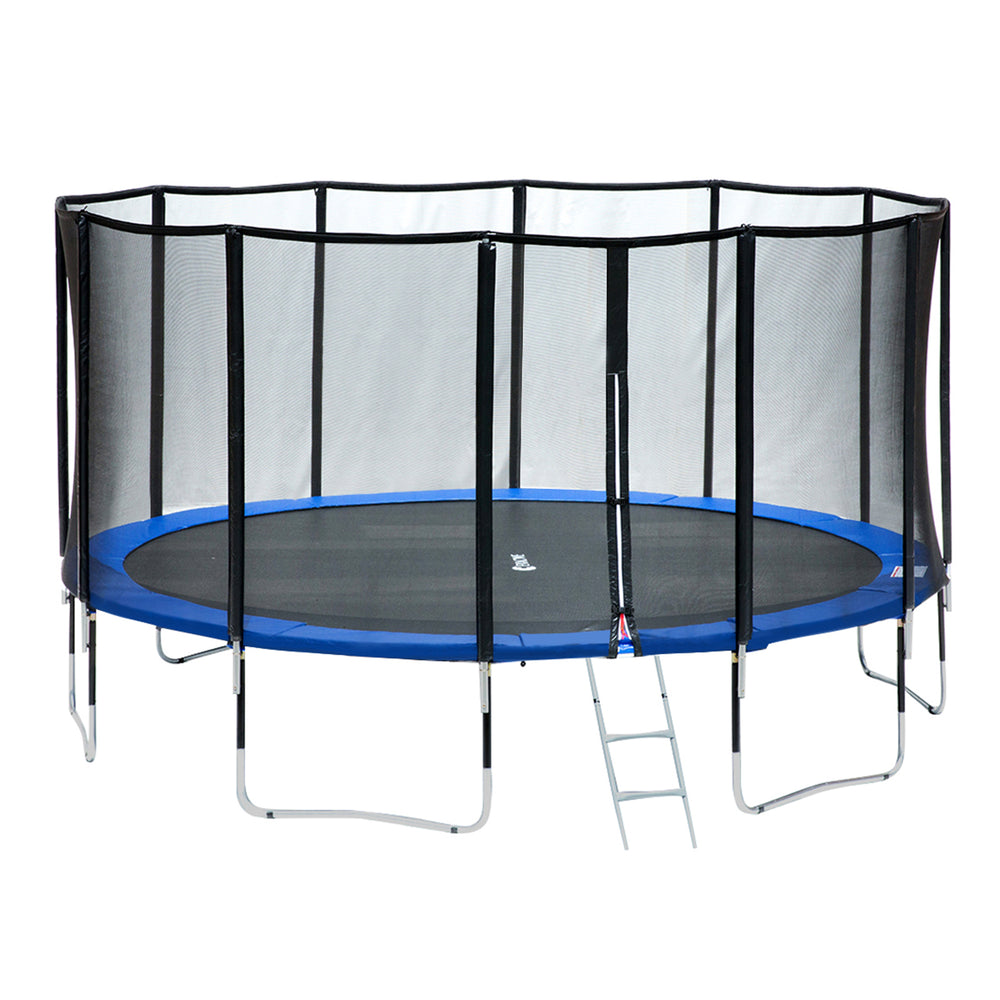 ExacMe 15 Foot Luxury Trampoline with Premium Enclosure Carbon Fiber Rod, 400 LBS Weight Limit, L15